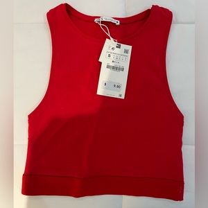 Zara Red Crop Top